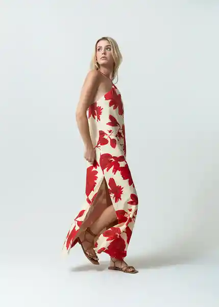 Vestido Tiani Mujer Rojo Pompeya Oscuro Talla M 472G327 Naf Naf