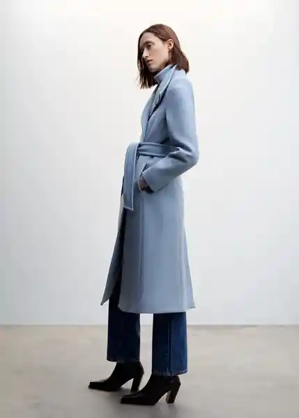 Abrigo Sirenita Celeste Talla 28 Mujer Mango