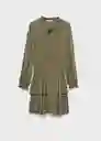 Vestido Khaki Khaki Talla 22 Teen Niñas Mango