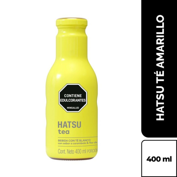 Hatsu té Amarillo Sin Calorías Vidrio 400 mL