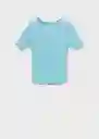 Saco Jersey Nenufar Turquesa Talla S Mujer Mango