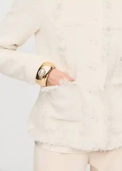 Chaqueta Cloves Offwhite Talla M Mujer Mango