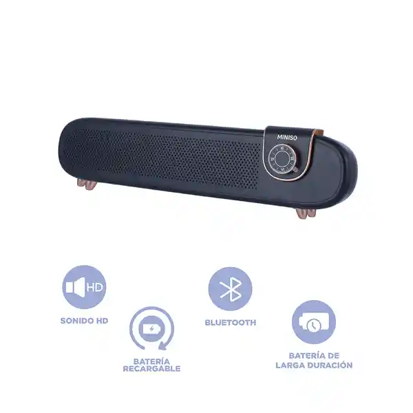 Bocina Inalámbrica Con Stereo Mod Soundbar Azul 01 Miniso