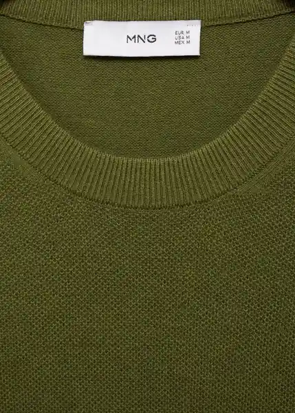 Camiseta Tricot Andrew Verde Talla S Hombre Mango