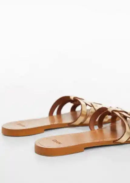 Sandalias Pisco Oro Talla 36 Mujer Mango