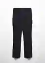 Pantalón Bosco Negro Talla 34 Mujer Mango