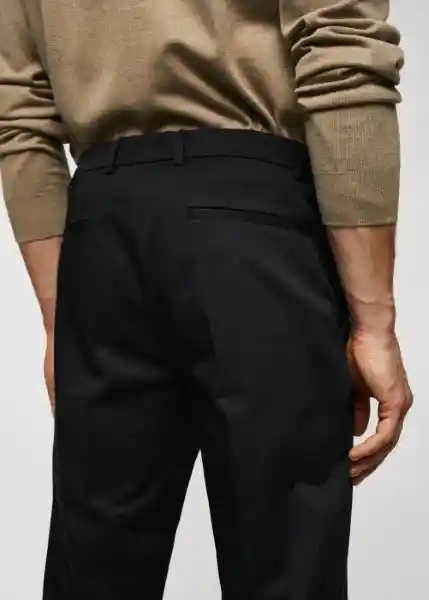 Pantalón Dublino Negro Talla 40 Hombre Mango