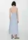 Vestido Cristi Celeste Talla Xl Mujer Mango