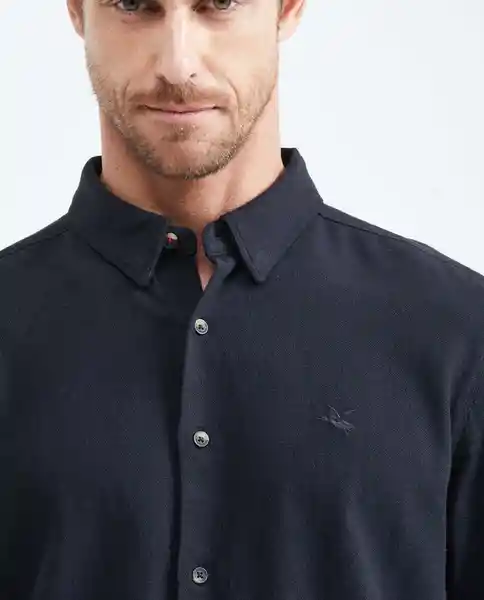 Camisa Cotton Line Negro Noche Ultraoscuro M Chevignon