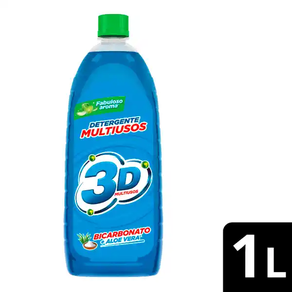 3D Detergente Líquido Multiusos Bicarbonato y Aloe Vera
