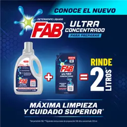 Detergente lìquido FAB Ultraconcentrado para Preparar 330 ml