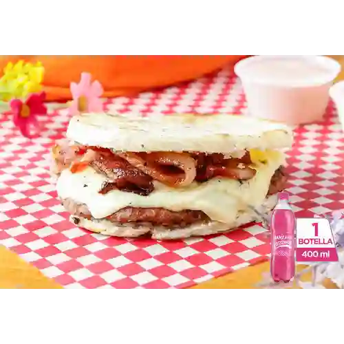 Combo Arepa Tres Ingredientes +Postobón Manzana 400ml