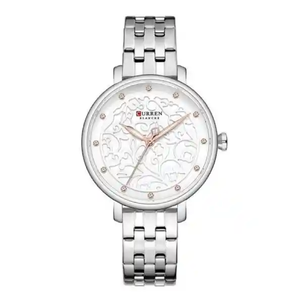 Curren Reloj Para Mujer Color Plateado 9045 Krec6219ga