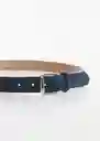 Cinturón Suede Navy Talla 80 Hombre Mango