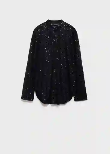 Camisa Xurano Negro Talla L Mujer Mango