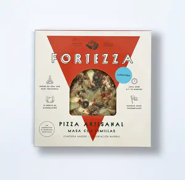 fortezza pizza congelada vegetariana capricciosa meDiana