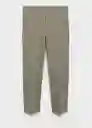 Pantalón Paris Verde Talla 40 Hombre Mango