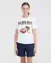 Camiseta Match Graphic Tee Femenino Blanco 0 Claro M Chevignon
