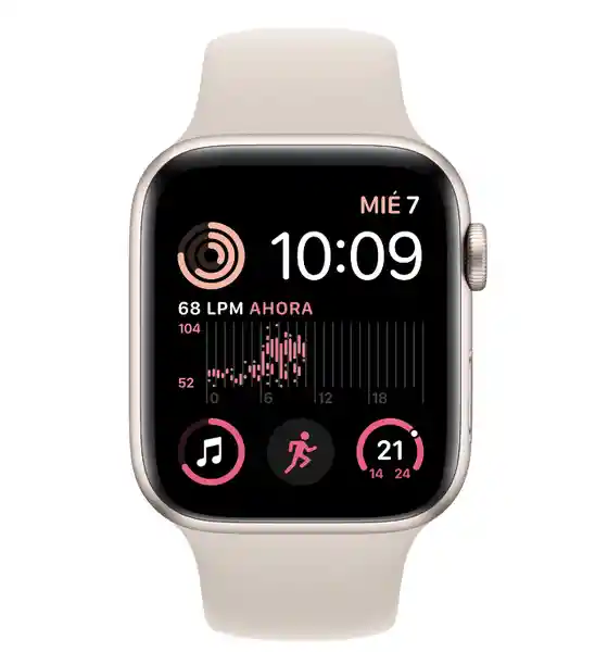 Apple Watch Se Gps Correa Deportiva Blanco Estrella 44 mm