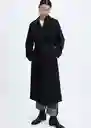 Abrigo Trench Angela Negro Talla 26 Mujer Mango