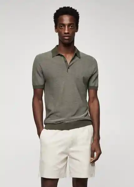 Camisa Polo Titan-I Khaki Talla S Hombre Mango