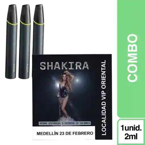 Combo Veev Now Ultra Manzana 3 Und + Boleta Shakira Med 21 Feb Oriental