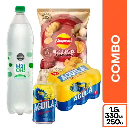 Combo H2Oh! Limonata + Aguila Original + Margarita Alitas Bbq