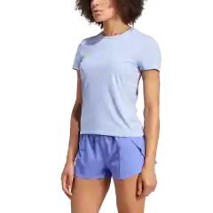 Adidas Camiseta Manga Corta Adizero Mujer Azul Talla 9.5