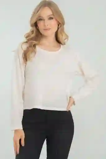 Blusa Tejida Bahia Color Marfil Talla M Ragged