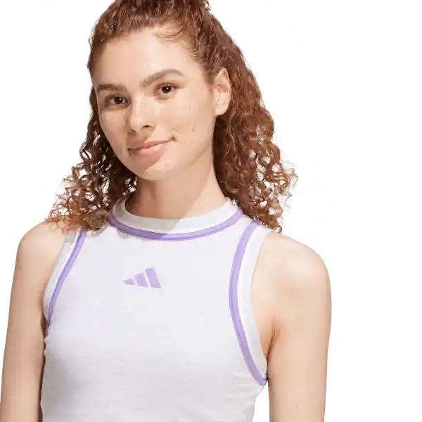 Adidas Camiseta Cb Cro Tk Manga Sisa Mujer Gris Talla XS