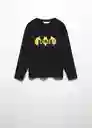 Camiseta Justice Negro Talla 06 Niños Mango