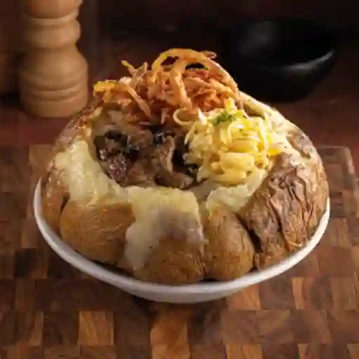 Papa loca pepper steak