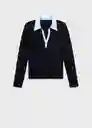 Jersey Mari Navy Talla XS Mujer Mango