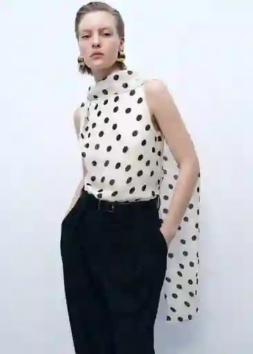 Blusa Adela Offwhite Talla S Mujer Mango