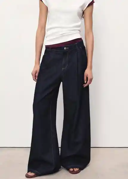 Jean Ona Tejano Oscuro Talla 38 Mujer Mango