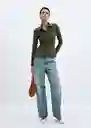 Camisa Orion Khaki Talla S Mujer Mango