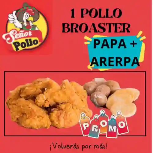 1 Pollo Broaster Obsequio Mas Papa Salada