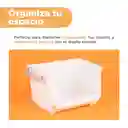 Organizador de Plástico Apilable Blanco L Miniso