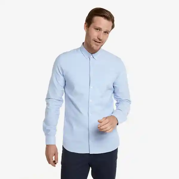 Inkanta Camisa Antimanchas Slim Azul L