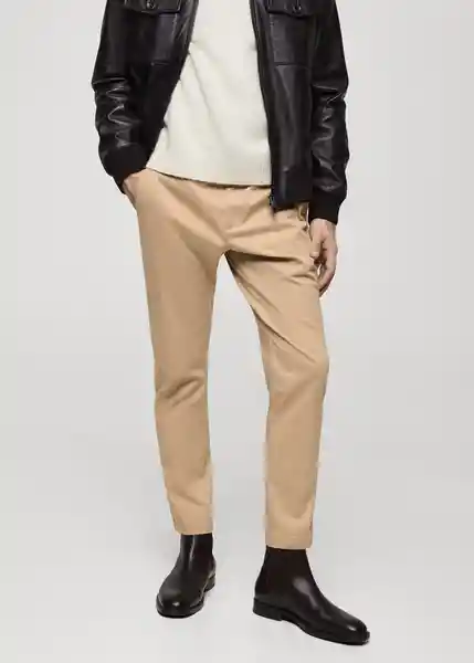 Pantalón Prato Beige Talla 36 Hombre Mango