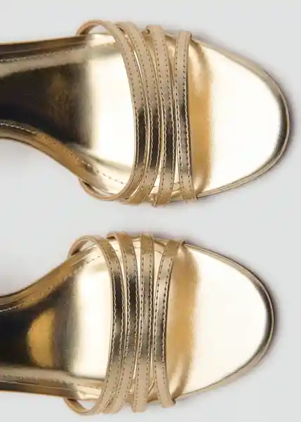 Sandalias Nota Oro Talla 40 Mujer Mango
