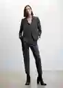 Blazer Americana Gala Gris Claro Vigoré Talla XL Mujer Mango