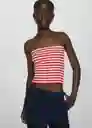 Top Bandi Rojo Talla L Mujer Mango