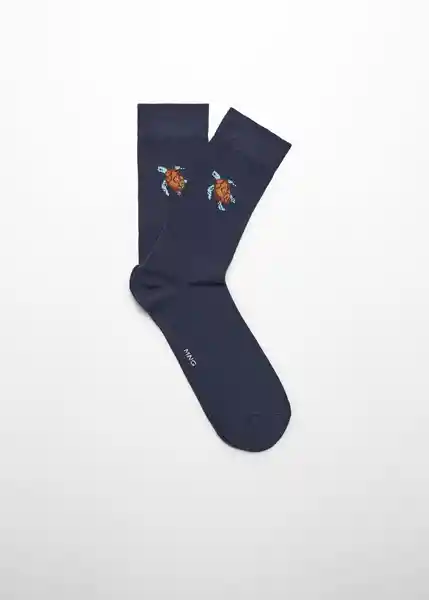 Calcetines Tortoise Navy Talla 45 Hombre Mango