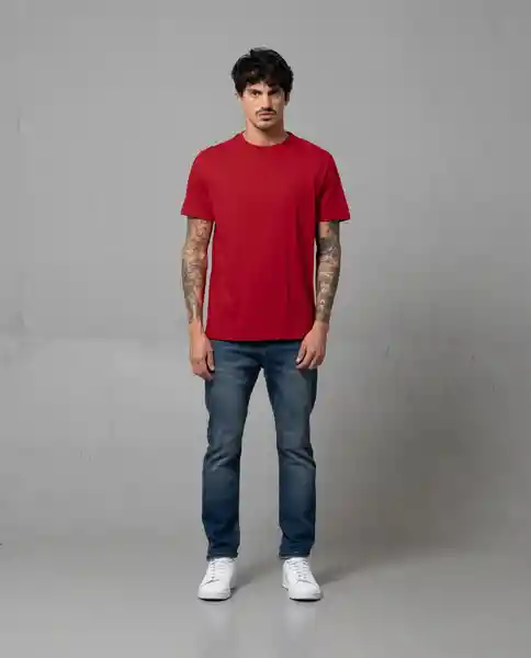 Camiseta Hombre Rojo Talla L 100G001 Rifle
