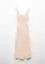 Vestido Julieta Off White Talla S Mujer Mango