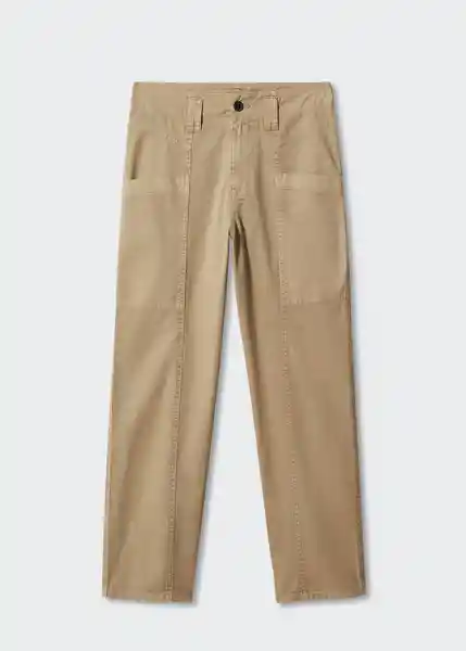 Pantalón Tracy Khaki Talla 46 Mujer Mango