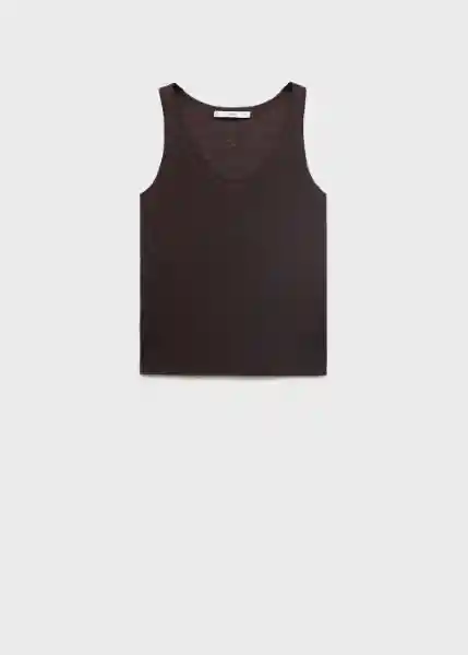 Top Lini Marrón Talla L Mujer Mango