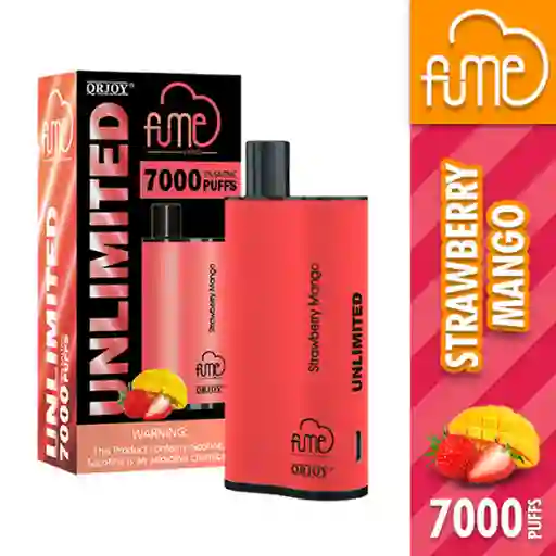 Vape Fume  Strawberry Mango (5%) Unlimited 7000 Puffs  - 1 Ud.