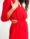 Vestido Yutina Mujer Rojo Granada Oscuro Talla S 473E312 Naf Naf